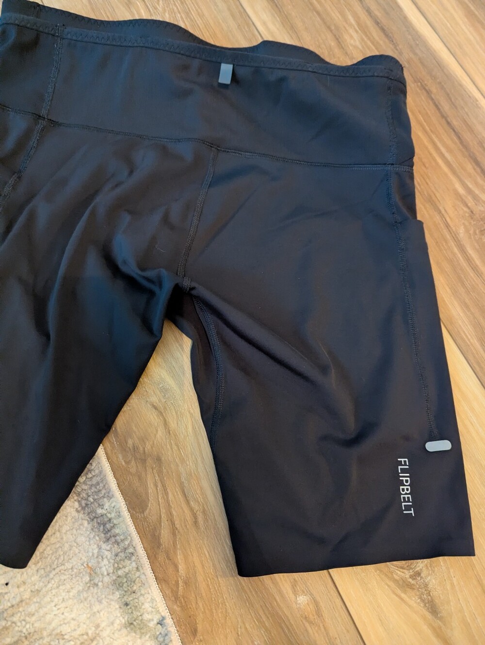 Flipbelt Ouray Compression Black Performance Running Shorts with Storage - Picture 7 of 13